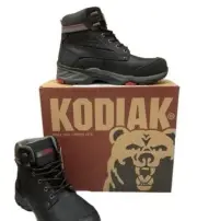Kodiak Men's Black Waterproof Safety Toe Crusade Boots Size 10M