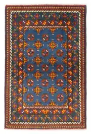 Traditional Vintage Hand-Knotted Carpet 3'4" x 4'11" Wool Area Rug