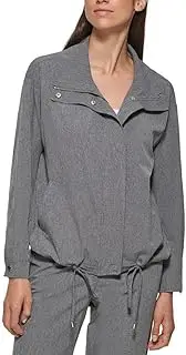 [Calvin Klein] Womens Lightweight Warm Soft Shell Jacket Gray M