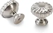 [BUKOBYHE] 10 Pack Kitchen Cabinet Handles Brushed Satin Nickel Cabinet Knobs Silver Drawer Knobs Kitchen Hardware