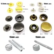 Metal Press Fastener Snap Button - Wallet Jacket Coat Decor Popper Button 50 Pcs