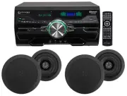 DV4000 4000w Bluetooth Home Theater DVD Receiver+4) 5.25" Black Ceiling Speakers