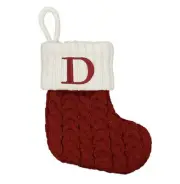 ST NICHOLAS SQUARE MONOGRAM KNIT MINI STOCKING “D" - NWT