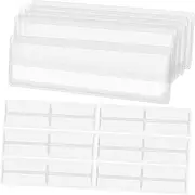 HORIALENCE 60pcs Transparent Self-Adhesive Label Bag Planner Index Card Sleeves Holders Adhesive Clear Label Holder Notes Baggies Sticky Labels Bin Document Pocket Cub Tag Index Card Case