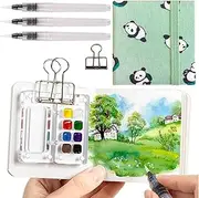 Pocket Artist Watercolor Travel Set, Pocketartist Travel Set, Solysta Travel Paint Palette, Mini Portable Wooden/Acrylic Grid Paint Box Palette Set (Acrylic-D)