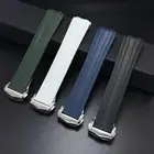Omega Seamaster 300 300m 41mm 42mm Rubber Watch Strap with Deployment Clasp