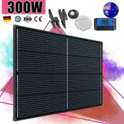 300W 12V Fixed Solar Panel Kit Caravan Camping Power Battery Charging Controller