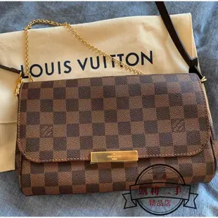 全新二手 LOUIS VUITTON 路易威登 N41276 經典Damier棋盤格磁釦手拿晚宴/斜背包 現貨