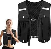 Hydration Running Vest, Lightweight Stable Bladder Phone Bag, Breathable Running Vest with Multiple Pockets, Walking Running Vest, Chest Pack Gear for Women, Hiking, Marathons, Race, Cycling, Camping
