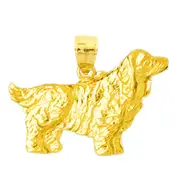14K Gold English Cocker Spaniel Pendant