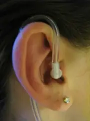 Semi Custom Ear Mold Medium Right for AcousticTube FBI Style Radio Headset