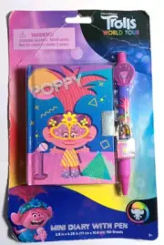 Trolls Poppy Mini Diary with Lock 150 sheets with Pen Dreamworks Licensed