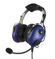 SL-900M Blue SkyLite Aviation Pilot MP3 Headset wt Gel, GA Dual Plug + Free Bag