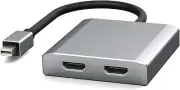 Mini Displayport to Dual HDMI Splitter Dual 4K@60Hz Resolution,MDP to 2 HDMI Hub