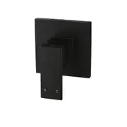 MEIR Square Brass Basin/Bath Mixer - Paddle Handle - Matte Black