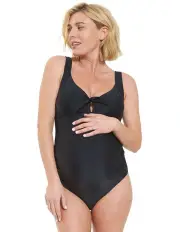 [Ripe] Tie Front One Piece in Black