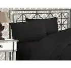 Elegant Comfort 1800 Thread Count 6 Piece Bed Sheet Set Deep King Black
