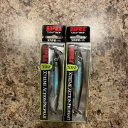 2 New Rapala X-Rap Prop XRPR11-MBS Moss Back Shiner 4 3/8" 3/8 oz Topwater Lure