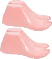 Holibanna 2 Pairs Plastic Foot Mannequin for Socks and Shoes Display Sock Model Stand for Retail Exhibitions and Home Use Plastic Foot Model (Adult)