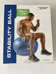 Fitness Gear Blue Stability Ball 65cm Exercise Core Strength Workout Ball NIB
