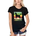 Women's Graphic T-Shirt Organic Retro Labrador Breed Eco-Friendly Ladies Limited