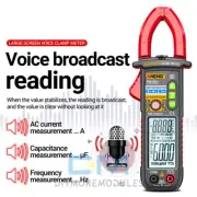 ANENG Smart Digital Clamp Meter Voice Broadcast Multimeter AC/DC Temp Tester