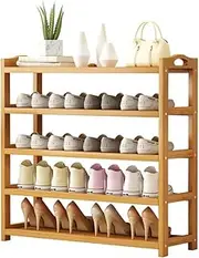 Canbe 3-6 Tiers Layers Bamboo Shoe Rack Storage Organizer Wooden Shelf Stand Shelves (5 Tiers)
