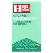 Equal Exchange, Organic Spearmint, Herbal Tea, Caffeine-Free, 20 Tea Bags, 0.99 oz (28 g)