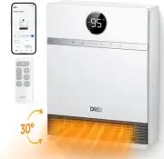 Electric PTC Space Heater, 30° Oscillation, Adjustable Thermostat, Indoor Use