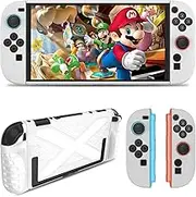 RAIALL Case for Nintendo Switch 2 Game Console (2025), Grip Protective Cover for Nintendo Switch 2nd Generation Console and Joy-Con Controller Accessories, White