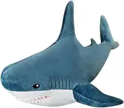 31inch Giant Shark Stuffed Animal Pillow,Blue Big Shark Plush Toy,Large Stuffed Animal Toy Soft Shark Throw Pillow,Giant Shark Plush Pillows for Boy and Girl Room Decor Kids Gift (31inch)
