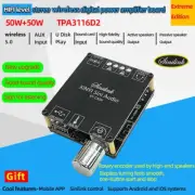 XY-C50H 50Wx2 Bluetooth 5.0 Power Amplifier Class D Audio 10W~200W Hifi Stereo W