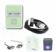 20X 4 USB PORT POWER ADAPTER+3FT CABLE CHARGER DATA BLACK IPHONE IPOD NANO IPAD
