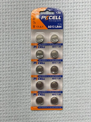 10-PK AG13 V357 LR44G L1154F D303 G13A ALKALINE CELL BATTERY LED WATCH FREE SHIP