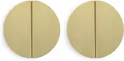 4 pcs Gold 2-1/2 inch Brushed Brass Half Moon Cabinet Pull Handles Semicircle Knobs with Screws for Kitchen Cupboard Bedroom Furniture Door