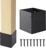 Adjustable Post Protector, Stainless Steel, Protect Mailboxes, Deck & Fences