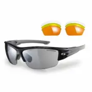 Sunwise Evenlode Black Sports Cycling Sunglasses incl 3 Interchangeable Lenses