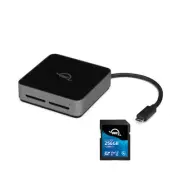 OWC 256GB Atlas Pro SDXC V60 UHSII Memory Card with Dual SDSlot Card Reader