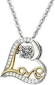 Gag Gifts, Darling, I want you to know that you are the one who lights up every, Wife Love Dancing Necklace From Husband, Gift ideas for wife, Best gift ideas for wife, Unique gift ideas for wife,, Sterling Silver, Cubic Zirconia