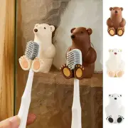 Suction Cup Toothbrush Rack Cartoon Bear Mask Hook Durable Suction Cup Hook