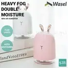Wasel Mini Desk Air Humidifier Aromatherapy USB LED Lights Deer Rabbit Shaped