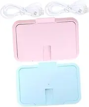 BUGUUYO 2pcs Portable USB Wet Tissue Warmer Tissue Heater for Home and Car Dispenser for Keeping Wipes Warm and Comfortable
