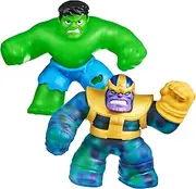 Heroes of Goo Jit Zu Marvel Versus Pack - Hulk vs Thanos, Squishy, Stretchy, Gooey Heroes, Multicolor, (41298)