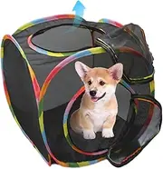 Cat Cube Outdoor | Pet Cat Outdoor Mesh Play Cube for Tunnel - Ventilated Spacious Hide House Kitten Bunny Puppy Folding Playhouse for Patio, Balcony