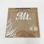 New GINGER RAY Mr & Mrs Hessian Flags Banners Hanging Wedding Decor Burlap