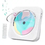 CD Player Portable with Bluetooth 5.1 Transmitter and Reciever Desktop CD White