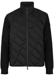 Moncler Quilted Shell and Ribbed-knit Cardigan - Black - M M