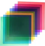 KONTONTY Boys and Girls Reading Stable Light Gel Filters 8 Color Plastic Film Sheets for Flash Lighting