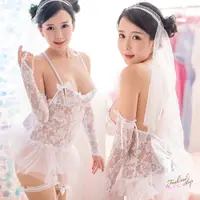 在飛比找蝦皮商城優惠-[台灣現貨] 情趣內衣 夏日新娘性感內衣7件組 含頭紗白色絲