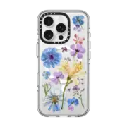 iPhone 16 Pro Clear Case MagSafe Compatible Pressed Floral